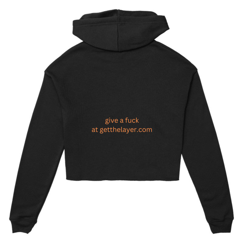 Oasis Vintage Print A Fuck is Good to Give Bella + Canvas Women's Cropped Fleece Hoodie