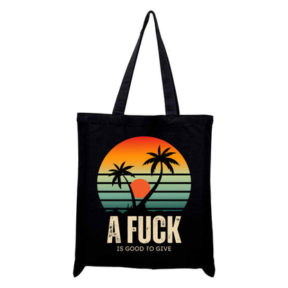 Oasis Vintage Print A Fuck is Good to Give OAD 12 oz Tote Bag